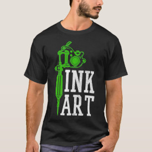Camiseta Tatuaje Artista Tinta Arte Tatuaje Gif Con Tejido 