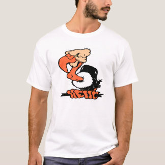 Camiseta Tatuaje blanco del dibujo animado del halcón