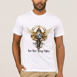Camiseta Tatuaje de ala fina futurista
