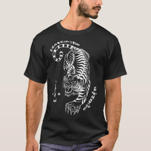 Camiseta Tatuaje de arte Sak Yant de Muay Thailand Tigre Ki