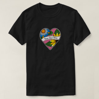 Camiseta Tatuaje de Corazón Floral - Crea el Tuyo