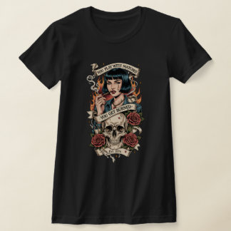 Camiseta Tatuaje de cráneo Vintage Americana