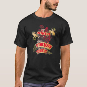 Camiseta Tatuaje de cráneo y rosas rojas con tinta de técni