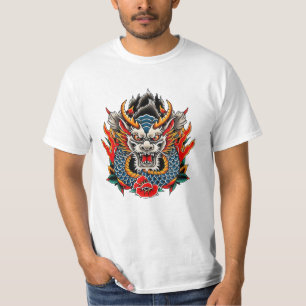 Camiseta Tatuaje de dragón épico jugador fantasía hincha es