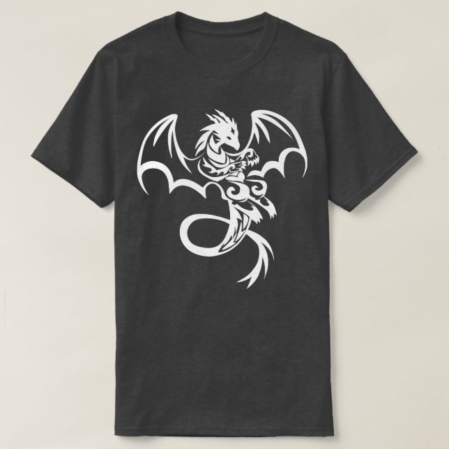 Camiseta Tatuaje de dragón tribal TShirt (Diseño del anverso)
