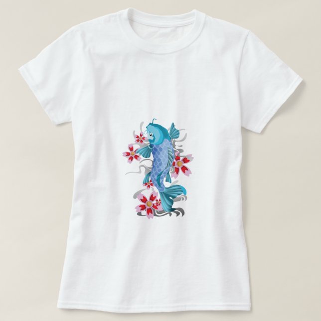 Camiseta Tatuaje de Koi (Diseño del anverso)