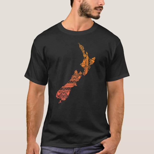 Camiseta Tatuaje de la cultura maorí-polinesia neozelandesa (Anverso)