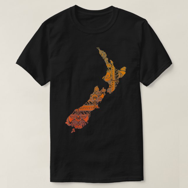 Camiseta Tatuaje de la cultura maorí-polinesia neozelandesa (Diseño del anverso)