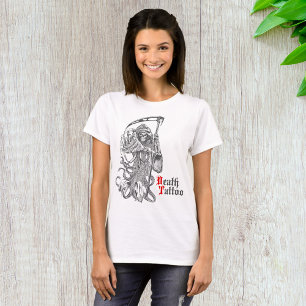 Camiseta Tatuaje de la muerte Segador de la muerte Esquelet
