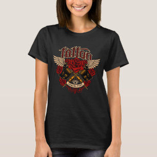 Camiseta Tatuaje de la subcultura de la vieja escuela Rosas