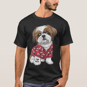 Camiseta Tatuaje de mamá perra Shih Tzu amo a mamá Shih Tzu