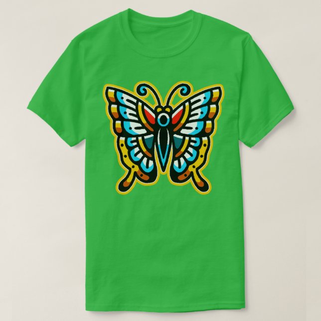 Camiseta tatuaje de mariposa (Diseño del anverso)