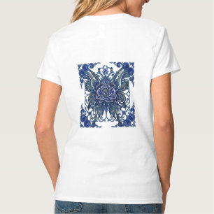 Camiseta Tatuaje de mariposa de mandala floral tradicional