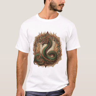 Camiseta Tatuaje de Naga tailandés para poder y protección
