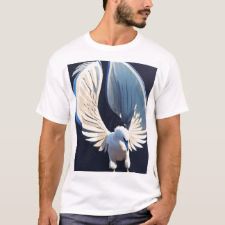 Camiseta Tatuaje de paloma de la libertad ascendente | Negr