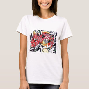 Camiseta Tatuaje de pez koi japonés