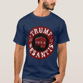 Camiseta Tatuaje de puño estadounidense Trump DeSantis 2024