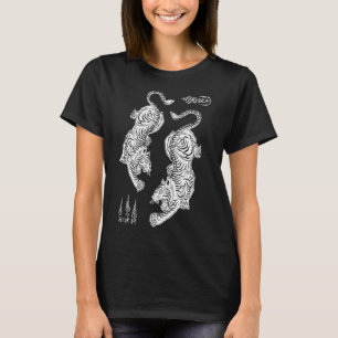 Camiseta Tatuaje de tigres de Sak Yant Muay Thai Kickboxing