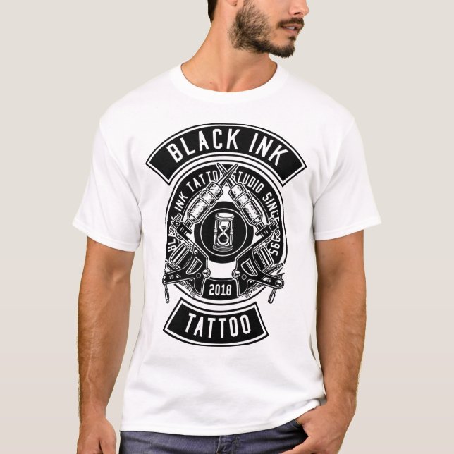 Camiseta Tatuaje de tinta negra (Anverso)