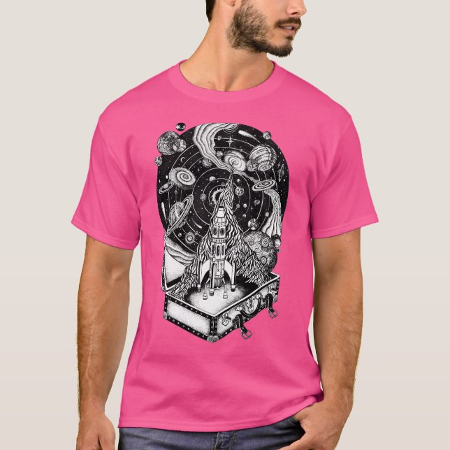 Camiseta Tatuaje de viaje espacial (Anverso)