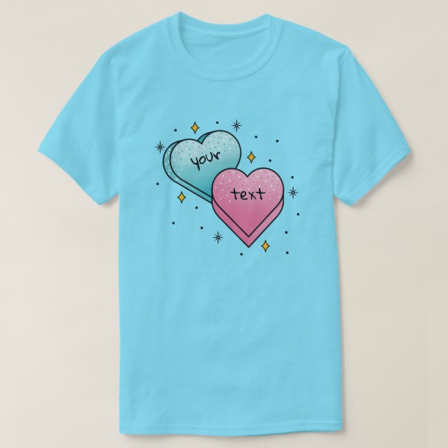 Camiseta Tatuaje del corazón de los dulces - Crea tu propio (Diseño del anverso)