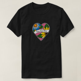 Camiseta Tatuaje del corazón floral - Crea tu propio