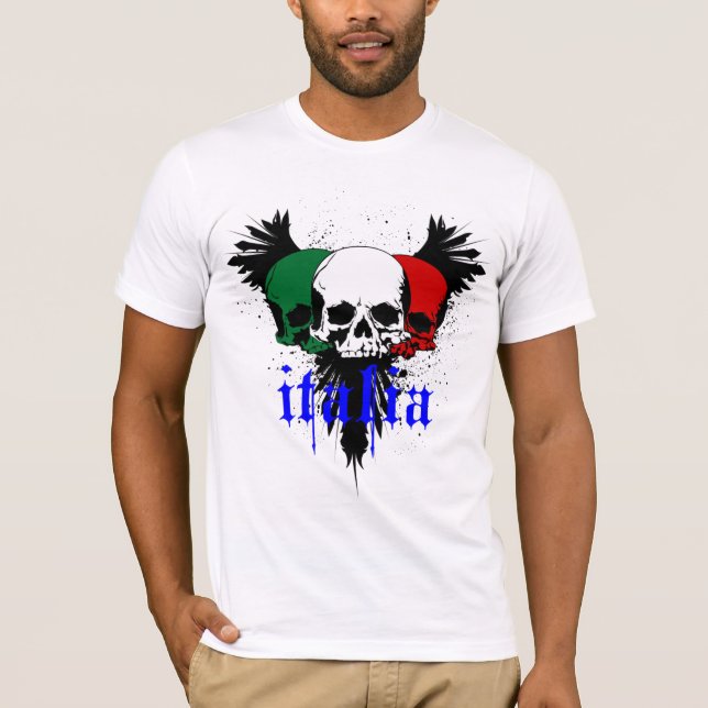 Camiseta Tatuaje del cráneo de Italia (Anverso)