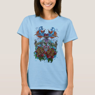 Camiseta Tatuaje del cráneo del azúcar