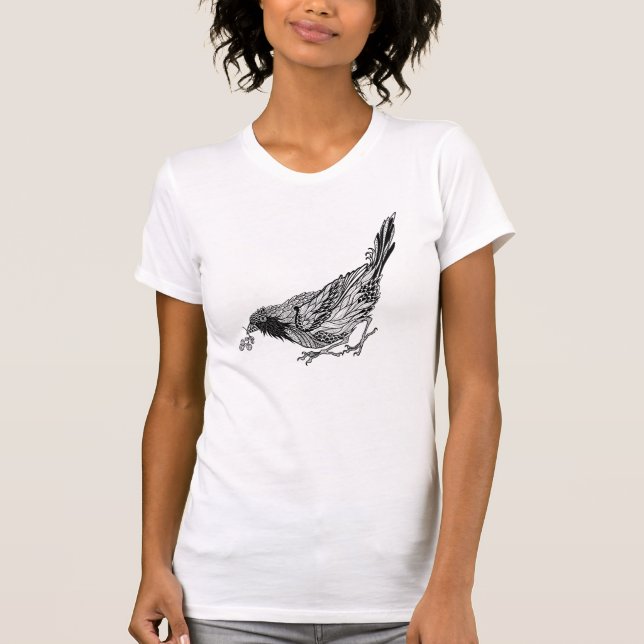 Camiseta Tatuaje del pájaro (Anverso)