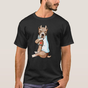Camiseta Tatuaje divertido de mamá que amo American Pit Bul