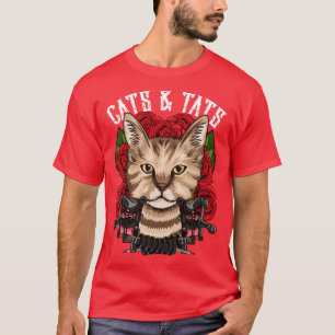 Camiseta Tatuaje divertido para gatos malcriados obsesionad