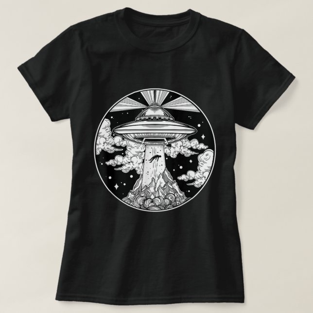 Camiseta Tatuaje espacial alienígena TShirt - UFO 51 Area R (Diseño del anverso)
