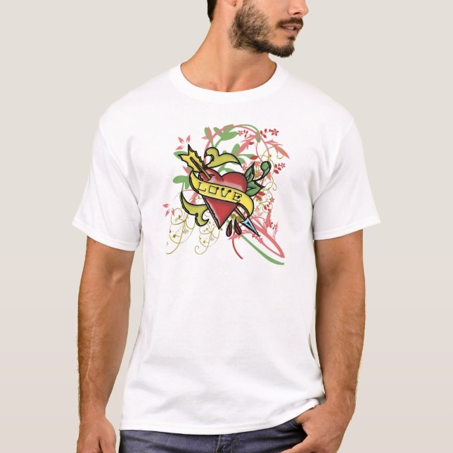 Camiseta Tatuaje fresco del amor (Anverso)