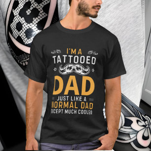 Camiseta tatuaje gracioso arte de palabras de papá