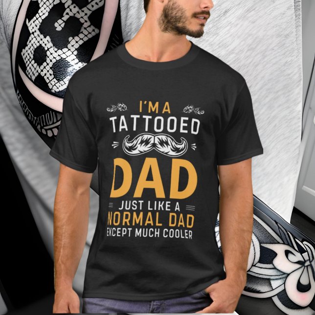 Camiseta tatuaje gracioso arte de palabras de papá (Subido por el creador)