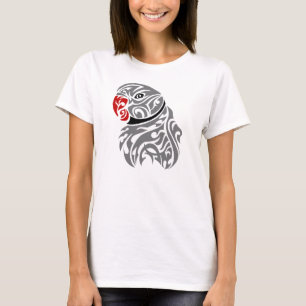 Camiseta Tatuaje gris del loro del ringneck