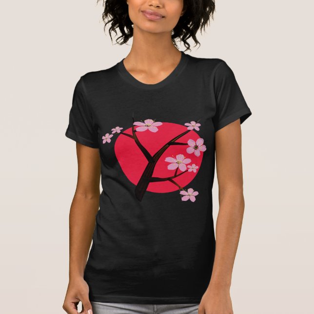Camiseta Tatuaje japonés de la flor de cerezo (Anverso)