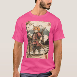 Camiseta Tatuaje japonés del Monte Fuji Anime Samurai C