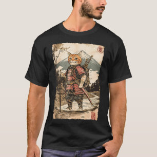 Camiseta Tatuaje japonés del Monte Fuji Anime Samurai C