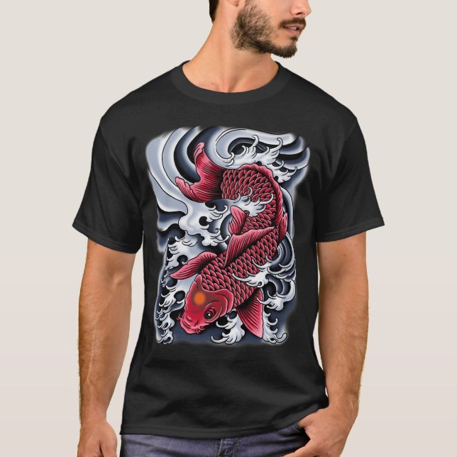 Camiseta Tatuaje Koi Rojo (Anverso)