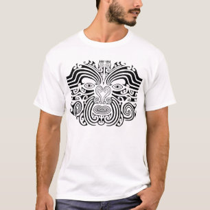Camiseta Tatuaje maorí - blanco y negro