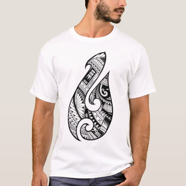 Camiseta Tatuaje Maorí Tradicional Auténtico.Nueva Zelanda. (Anverso)