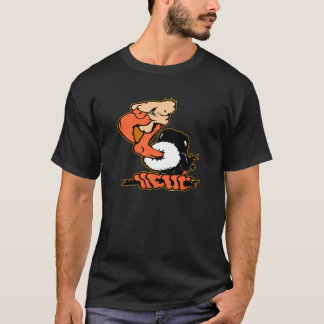 Camiseta Tatuaje negro del dibujo animado del halcón