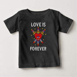 Camiseta tatuaje neo tradicional love is forever
