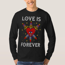 Camiseta tatuaje neo tradicional love is forever