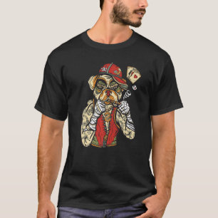 Camiseta Tatuaje Pitbull Perro Boxer Perro Pitbull Carta d