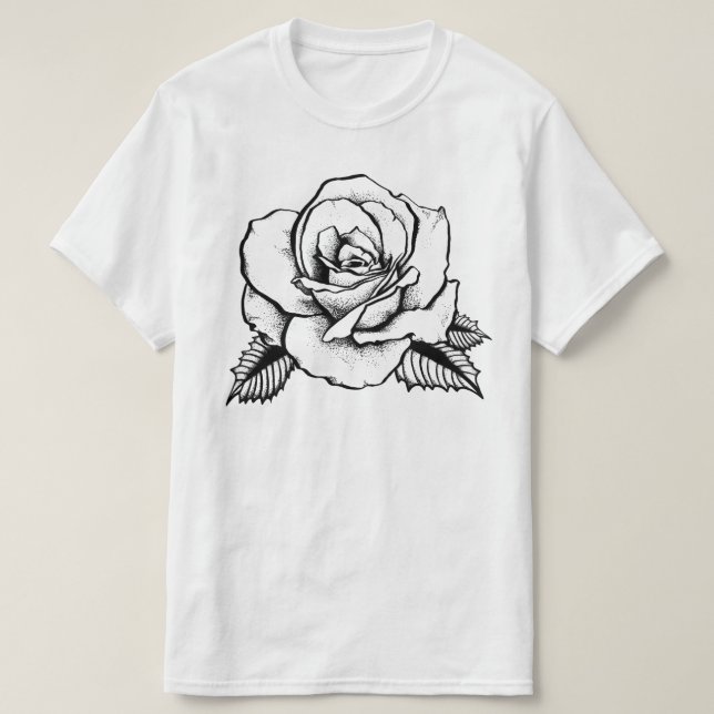Camiseta tatuaje rosa (Diseño del anverso)