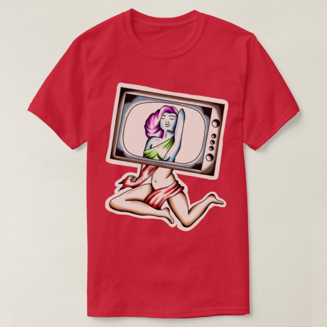 Camiseta Tatuaje tradicional de la televisión femenina (Diseño del anverso)