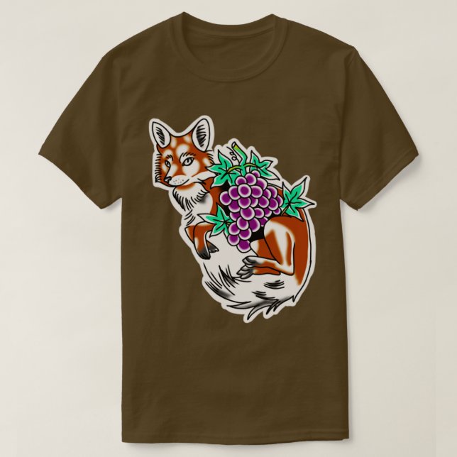 Camiseta Tatuaje tradicional de uvas de Fox (Diseño del anverso)