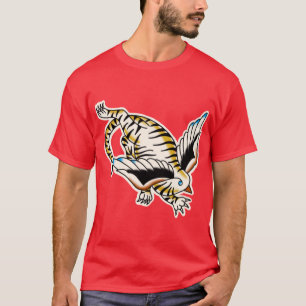 Camiseta Tatuaje tradicional del tigre tragoso